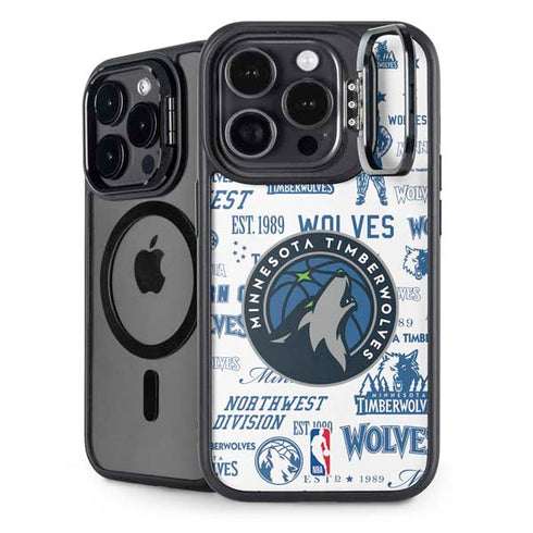 NBA Minnesota Timberwolves Historic Blast iPhone 15 Pro Kickstand Case